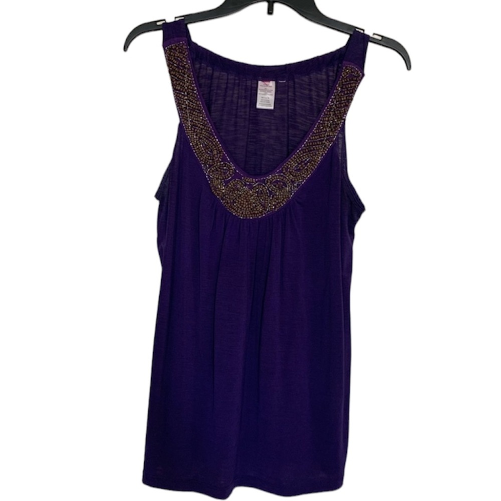 *⭐️ 3/$20* Purple Beaded Tank Top